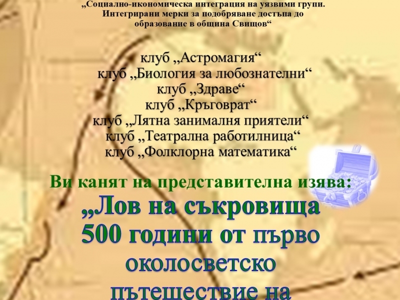 Обява във връзка с изпълнение дейностите по проект „Социално-икономическа интеграция на уязвими групи. Интегрирани мерки за подобряване достъпа до образование в община Свищов“ 