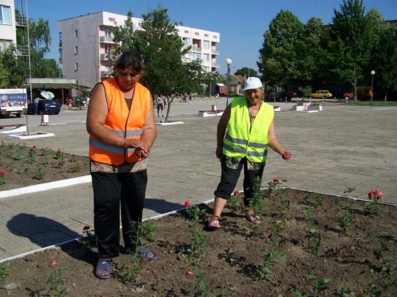 Две безработни жени се грижат за зелените площи в Овча могила