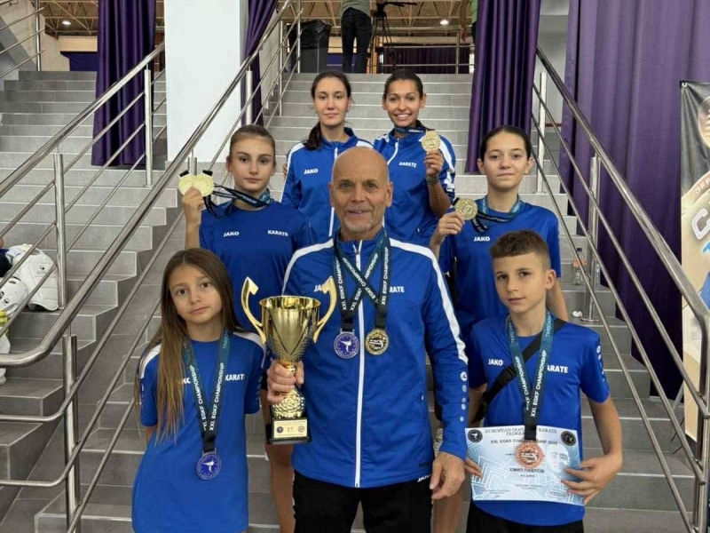 6 медала завоюваха  каратистите от КК „Алеко” на Европейско първенство в Румъния