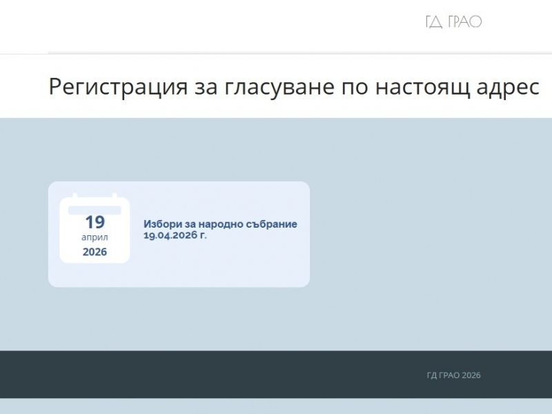 Регистрация за гласуване по настоящ адрес